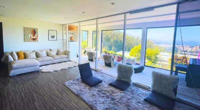AGI House SF — lounge with city view