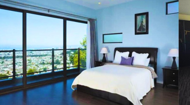 AGI House SF — bedroom overlooking the city