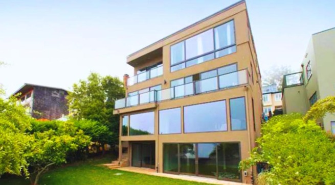 AGI House SF — rear exterior with garden